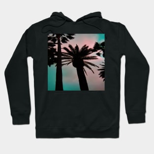 Palm Trees Looking up in a Cotton Candy Sky Hoodie